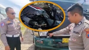 Sembrono di Jalan Raya Pelajar Baron Nganjuk Tewas Setelah Dihantam Truk