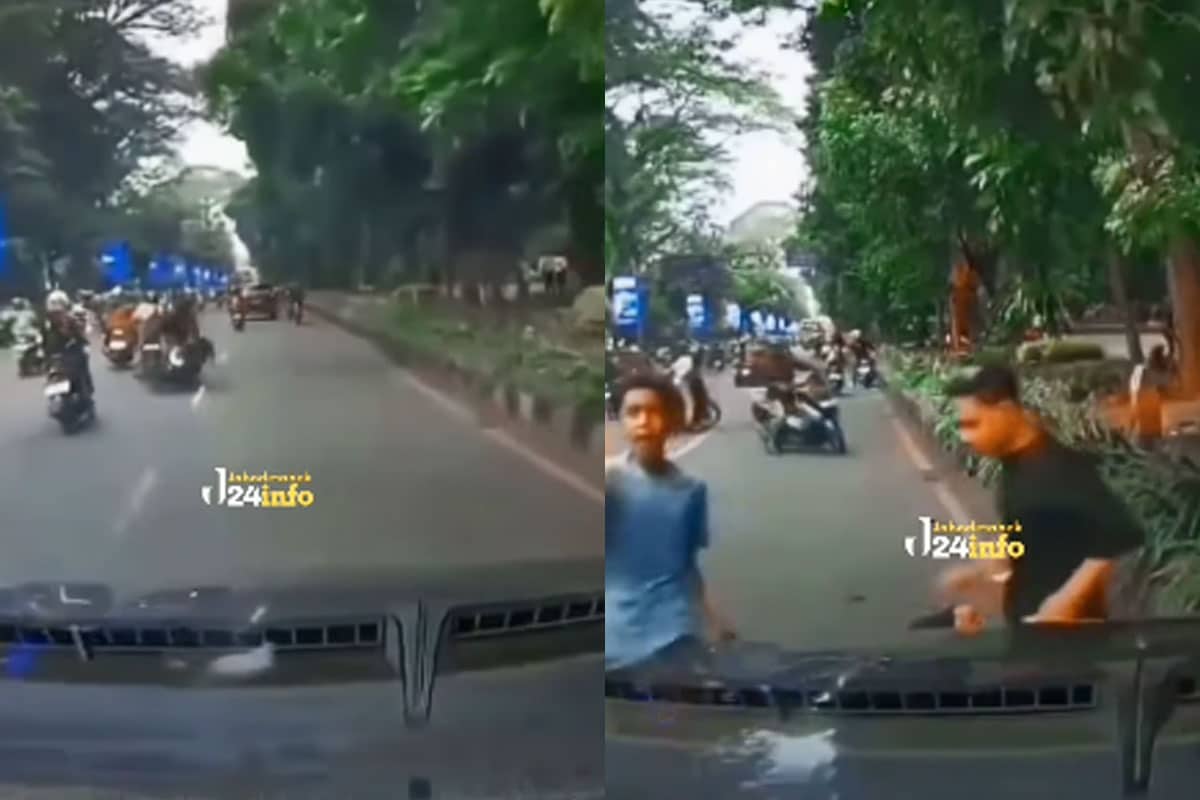 pengendara motor lawan arah