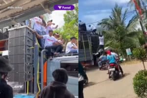 Momen Pria Nyangkut Kabel dan Terjatuh dari Truk Sound Horeg, Netizen Auto Bereaksi