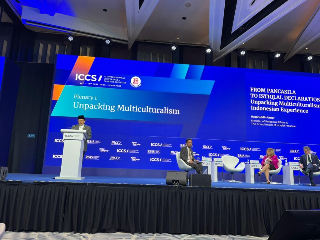 Menag Nasaruddin Gaungkan Pancasila sebagai Kunci Kerukunan Dunia di Singapura