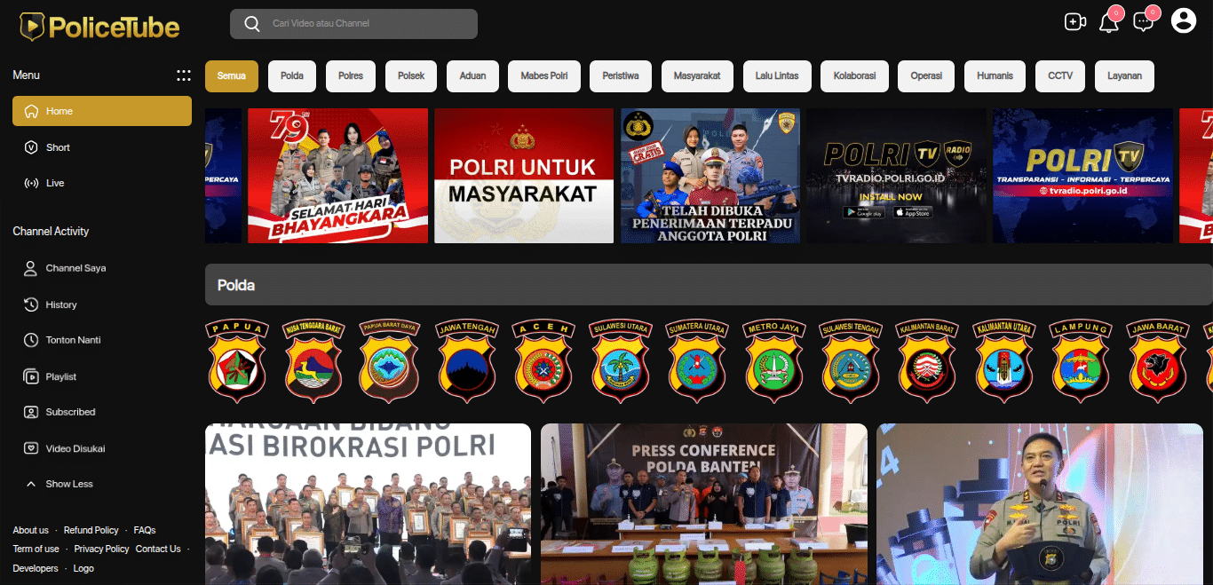 Polri Luncurkan PoliceTube, Platform Video Mirip YouTube untuk Rebranding dan Transparansi Kinerja