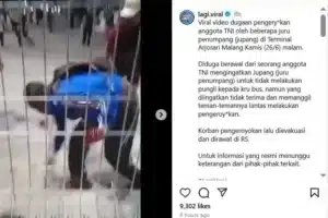 Viral Pengeroyokan Brutal Anggota TNI AL di Terminal Arjosari Malang, Korban Sempat Janji Belikan Es Krim untuk Cucu