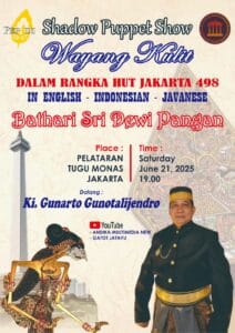 Pemprov DKI Gelar Wayang Kulit dengan Dalang Ki Gunarto  di Monas, Sabtu 21 Juni