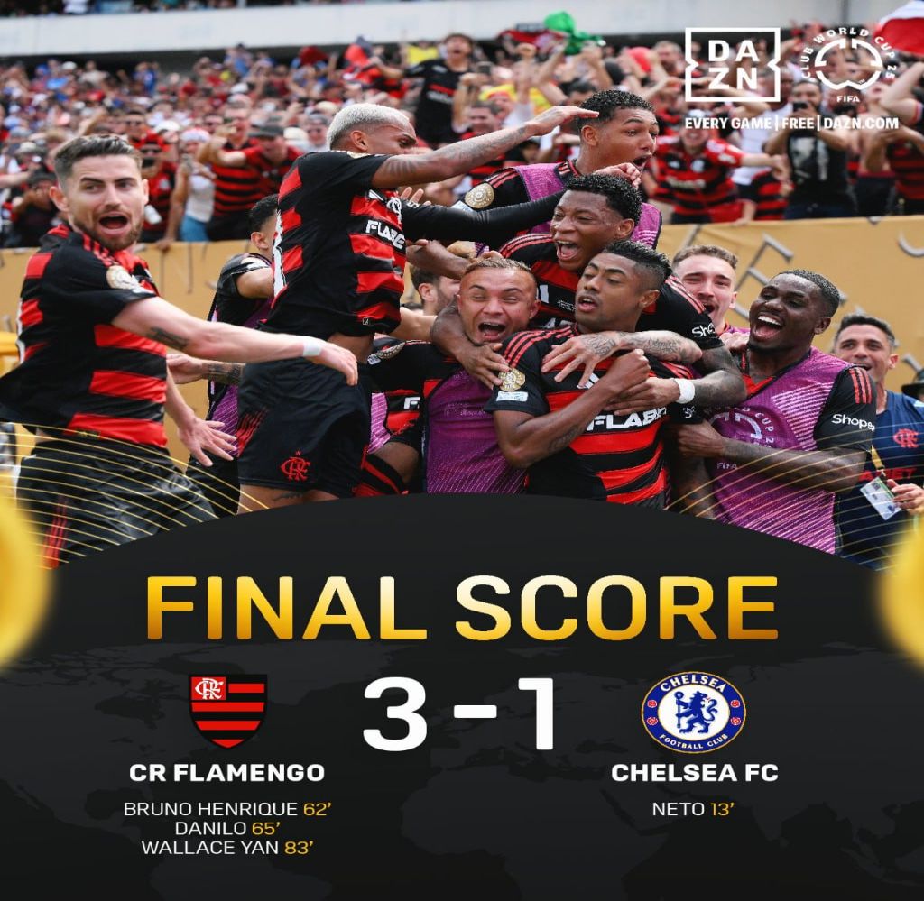 Flamengo Kalahkan Chelsea 3-1
