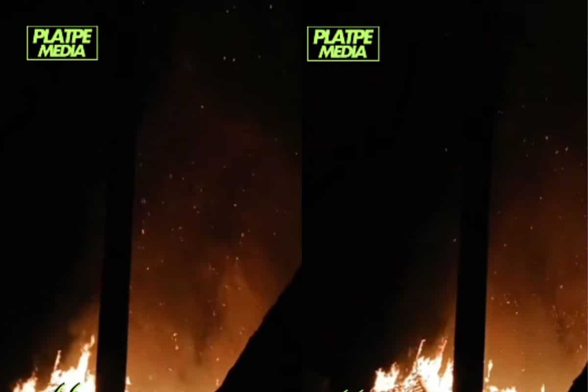 kebakaran gudang tembakau di Jember
