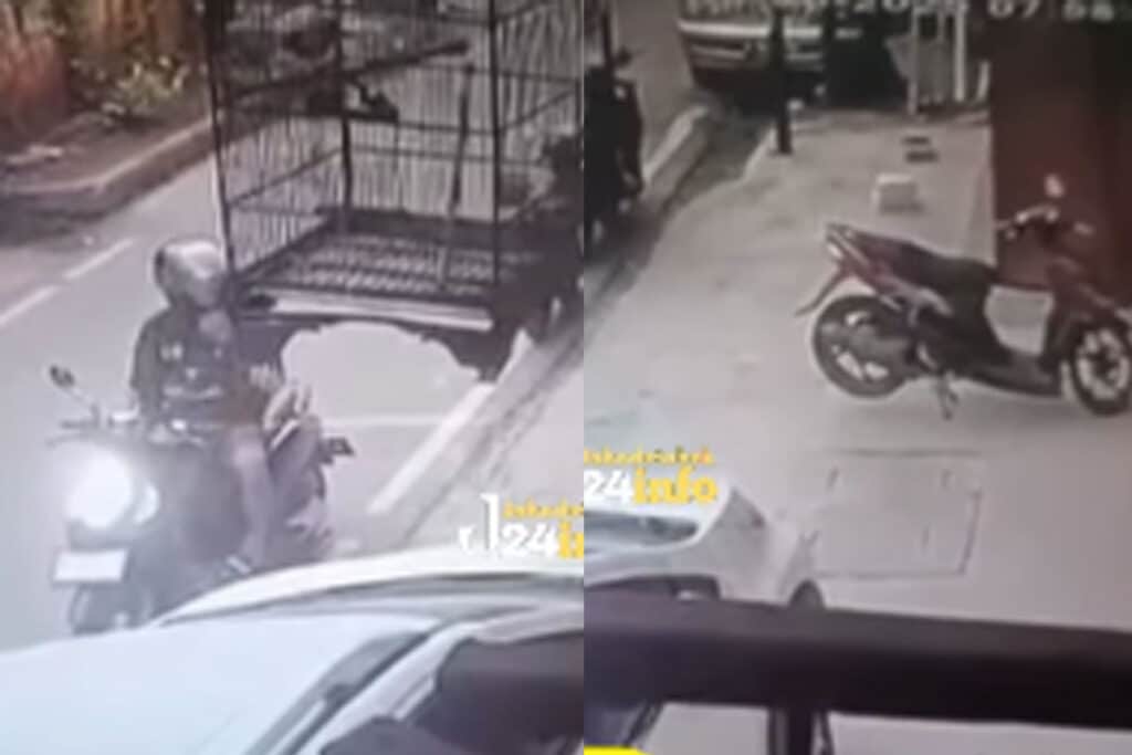 Pencurian Kendaraan Bermotor di Parkiran Kosan Jakpus, Aksi Pelaku Terekam CCTV