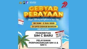 Layanan Perpanjangan dan Pembuatan SIM Baru di Bawean Gresik HUT Bhayangkara ke-79, Simak Jadwalnya