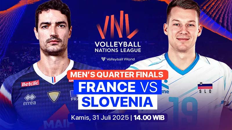 FIVB Volleyball Mens Nations League 2025 Prancis vs Slovenia