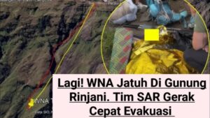 Pendaki Asal Swiss Jatuh di Gunung Rinjani, Dievakuasi dengan Helikopter ke Bali
