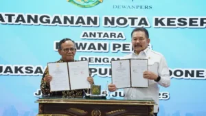 Dewan Pers dan Kejaksaan Agung Teken MoU Dukung Kemerdekaan Pers