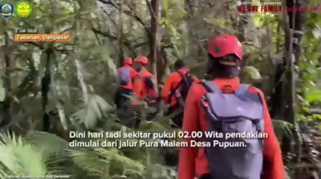 Ibu dan Anak Tersesat di Gunung Batukaru Tabanan Bali, Tim SAR Lakukan Pencarian di Tengah Cuaca Hujan