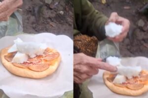 Viral Nenek Ini Suguhkan Pizza dengan Toping Lontong, Netizen Terkejut!