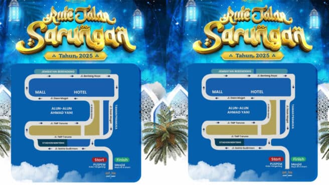 Pagi Ini Ribuan Warga Ikut Jalan Sarungan di Kota Tangerang