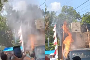 Viral Mobil Pengangkut Sound Terbakar, Warga Langsung Siram Air
