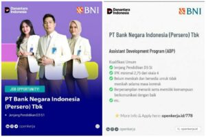 Ayo Berkarir di BUMN; BNI Buka Lowongan Assistant Development Program