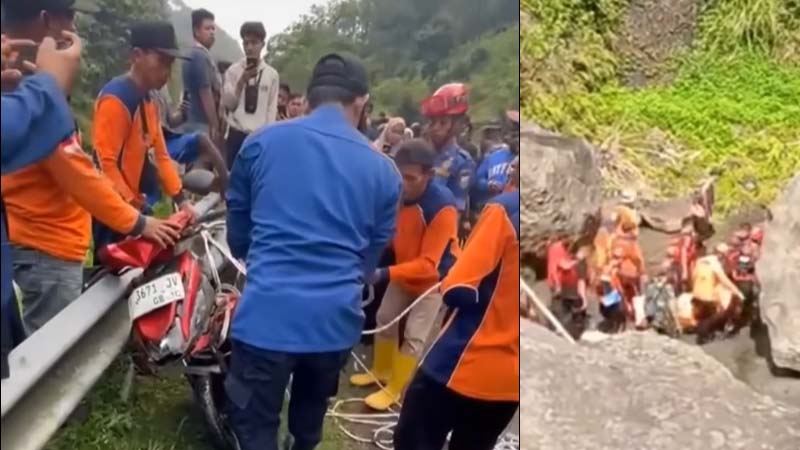 Pemuda Purbalingga Tewas Terjun Bebas Bersama Sepeda Motornya di Sungai Anget Waduk Sempor