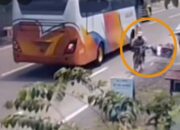 Bus Orange Putih Menyalip Truk Tronton Lindas Mahasiswa Bojonegoro, Segera Lapor Polisi