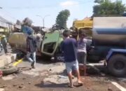 Diduga Rem Blong Truk Tangki Tronton Tabrak Empat Kendaraan di Depannya di Gempol-Pandaan, Empat Orang Jadi Korban