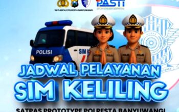Lima Titik Pelayanan Perpanjangan SIM Bari Wilayah Polresta Banyuwangi 20 - 23 April 2026 6 sim keliling banyuwangi