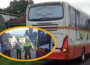 Diduga Teledor Bus Harapan Jaya Tabrak Pemotor Tulungagung Emak-emak Tewas