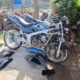 Kecelakaan Adu Banteng Motor Ninja vs Satria di Mojokerto (Istimewa)