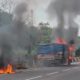 Truk terbakar di di ruas strategis Tol Cipularang (Cikampek–Purwakarta–Padalarang).