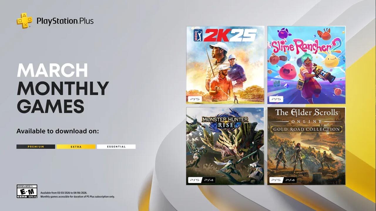 game gratis PlayStation Plus Maret 2026 Slime Rancher Monster Hunter