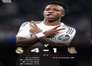 Pesta Gol di Bernabeu! Real Madrid Gilas Sociedad 4-1, Vinicius Menggila dari Titik Putih