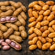 kacang rebus dan kacang panggang