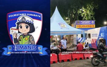 Info Pelayanan Perpanjangan SIMANIS Setiap Malam pada Hari Jumat - Sabtu di Taman Bungkul 6 SIM Manis
