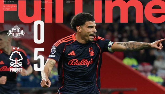 Nottingham Forest Bantai Sunderland 5-0, Mulai Jauhi Zona Degradasi
