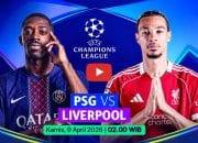 Live Gratis SCTV dan Link Streaming PSG vs Liverpool dini Hari ini Kamis, 9 April 2026