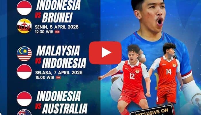 Live Gratis MNCTV Futsal Indonesia vs Malaysia, Berikut Link Streaming di Visionplus Sore ini