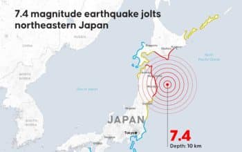 Gempa M 7,4 Guncang Jepang