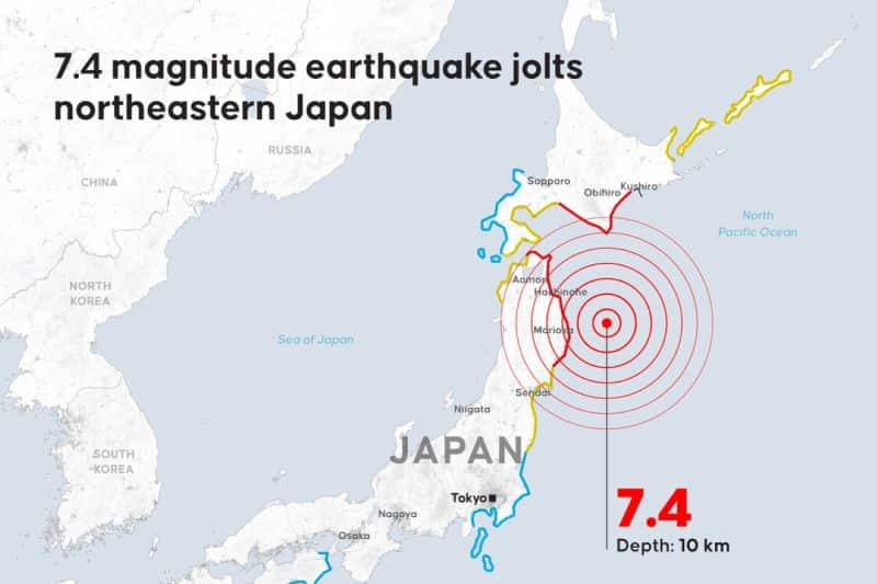 Gempa M 7,4 Guncang Jepang