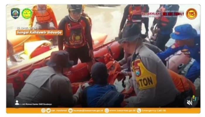 5 Hari Mencari, Balita 1,5 Tahun Ditemukan Meninggal di Sungai Sidoarjo, Seluruh Tim SAR Terharu!