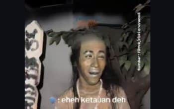 video viral hantu rumah hantu mirip pria solo 2026