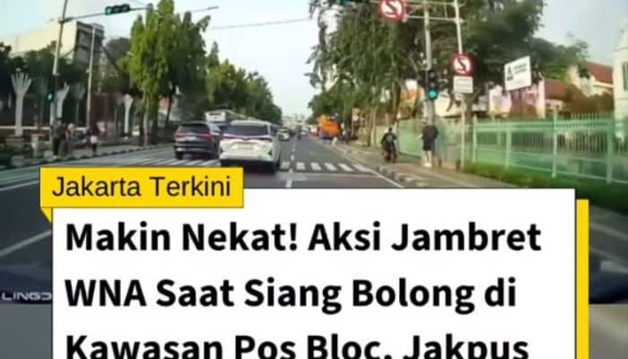 WNA Dijambret di Pasar Baru Jakarta, Rekaman Dashcam Bikin Netizen Emosi: “Tabrakin Aja!”
