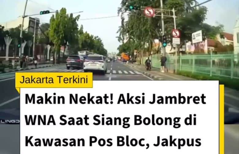 WNA dijambret Pasar Baru Jakarta April 2026