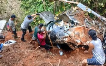 kecelakaan helikopter sekadau