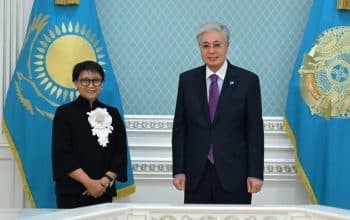 Retno Marsudi Bertemu Presiden Kazakhstan