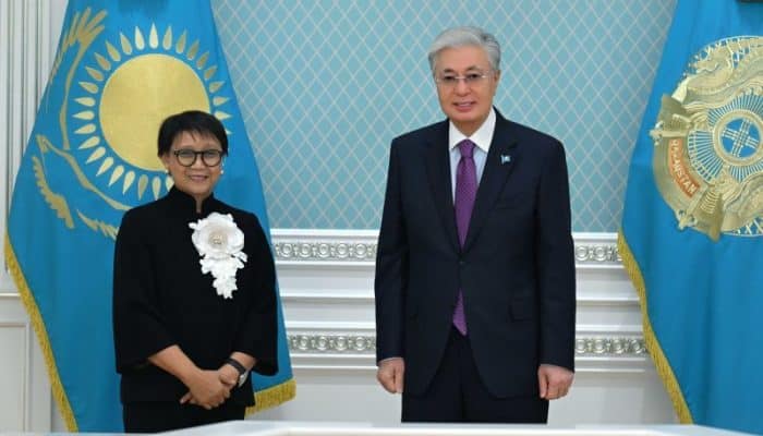 Retno Marsudi Bertemu Presiden Kazakhstan, Bahas Kerja Sama Air Global dan Krisis Iklim
