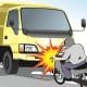 motor tabrak truk