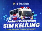 Jadwal Pelayanan Perpanjangan SIM Keliling Banyuwangi 4 – 8 Mei 2026