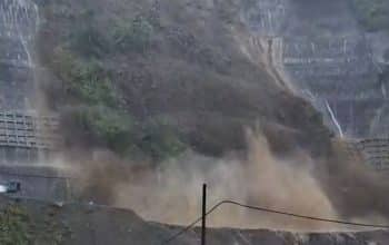 Longsor di PLTA Upper Cisokan Bandung Barat,