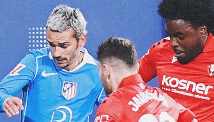 Atletico Madrid Bekuk Osasuna 2-1, Menang Dramatis Kandang Lawan