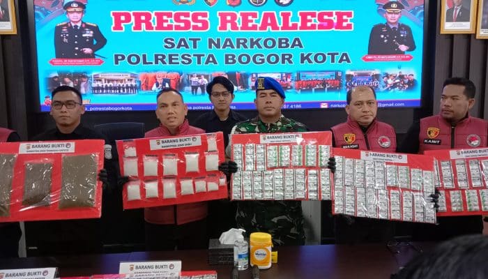 Satres Narkoba Polresta Bogor Kota Tangkap 65 Tersangka, Barang Bukti Narkoba Capai Miliaran Rupiah