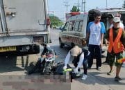 Kurang Konsentrasi Pemuda di Gresik Nyawanya Melayang di Jalan Setelah Menabrak Truk Tronton di Depannya