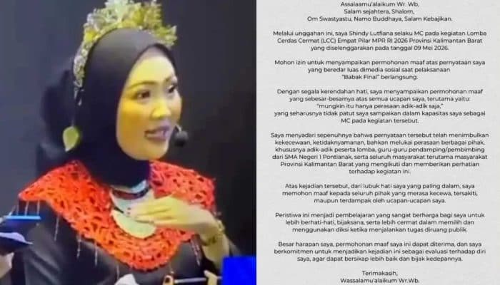 MC Lomba Cerdas Cermat Empat Pilar Minta Maaf Usai Pernyataan Viral, Janji Bakal Evaluasi Diri