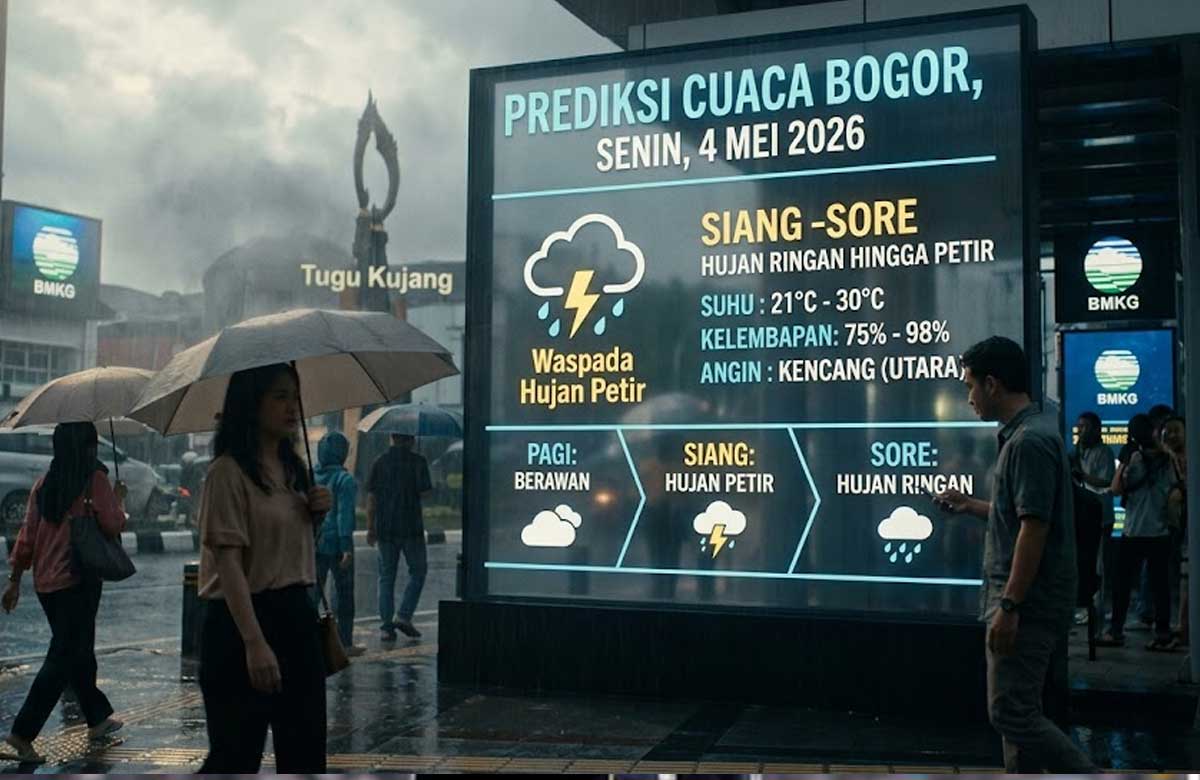 Prediksi cuaca Bogor hari ini 4 mei 2026
